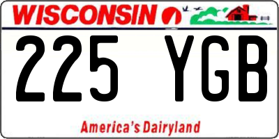 WI license plate 225YGB