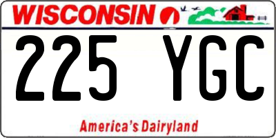 WI license plate 225YGC