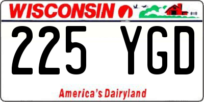WI license plate 225YGD