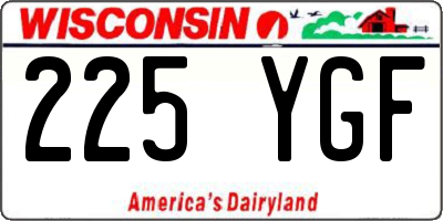 WI license plate 225YGF