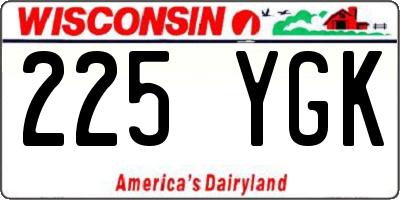 WI license plate 225YGK