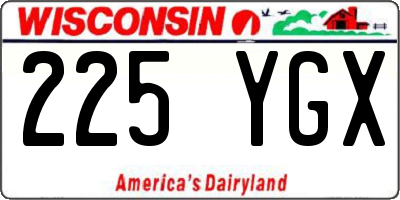 WI license plate 225YGX