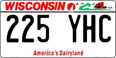 WI license plate 225YHC