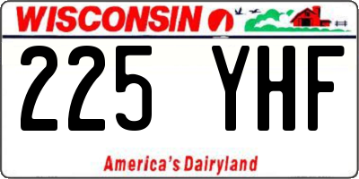 WI license plate 225YHF