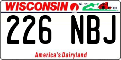WI license plate 226NBJ