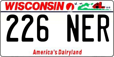 WI license plate 226NER