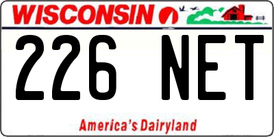 WI license plate 226NET