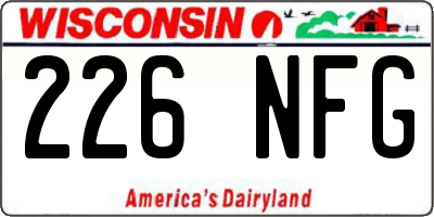 WI license plate 226NFG