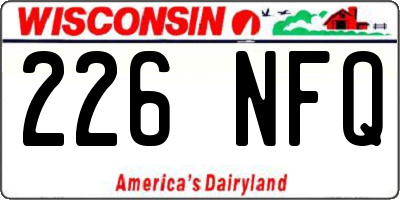 WI license plate 226NFQ