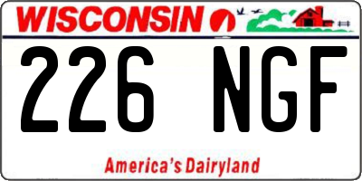 WI license plate 226NGF