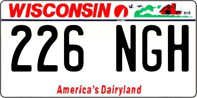 WI license plate 226NGH