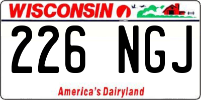 WI license plate 226NGJ