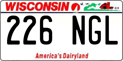 WI license plate 226NGL