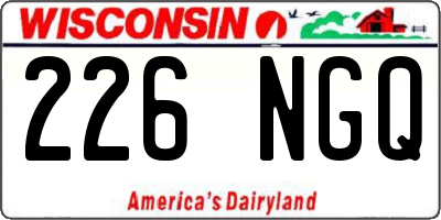 WI license plate 226NGQ