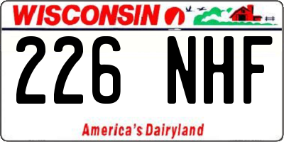 WI license plate 226NHF