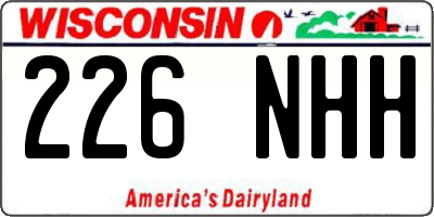 WI license plate 226NHH
