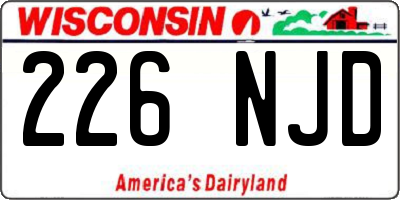 WI license plate 226NJD