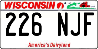 WI license plate 226NJF