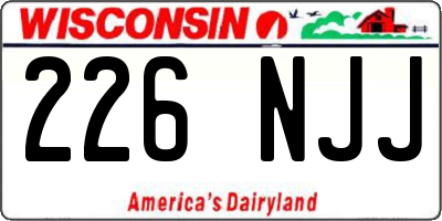 WI license plate 226NJJ