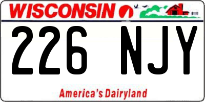 WI license plate 226NJY