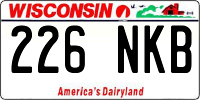 WI license plate 226NKB