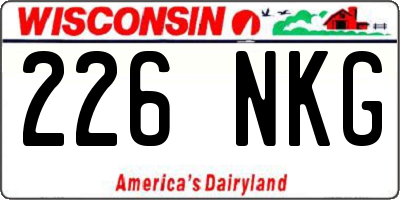 WI license plate 226NKG