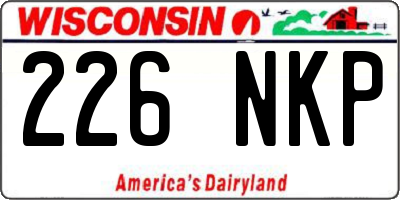 WI license plate 226NKP