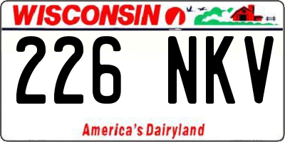 WI license plate 226NKV