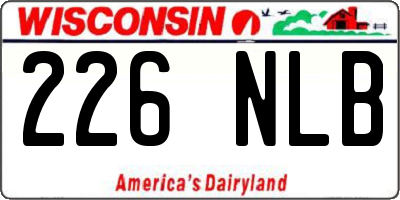 WI license plate 226NLB