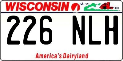 WI license plate 226NLH