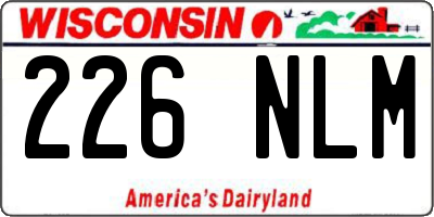 WI license plate 226NLM
