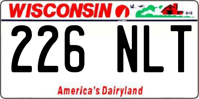 WI license plate 226NLT