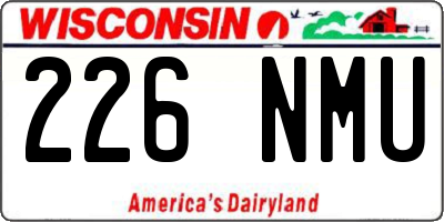 WI license plate 226NMU