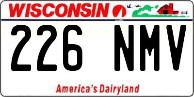 WI license plate 226NMV