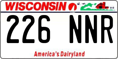 WI license plate 226NNR