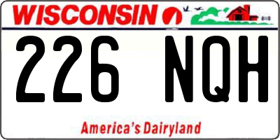 WI license plate 226NQH