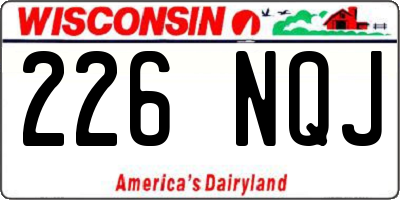 WI license plate 226NQJ