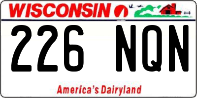WI license plate 226NQN