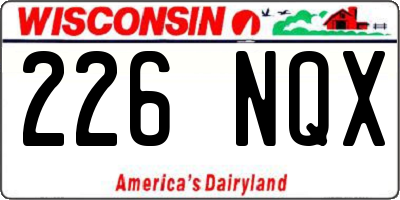 WI license plate 226NQX