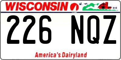WI license plate 226NQZ