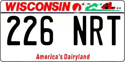 WI license plate 226NRT