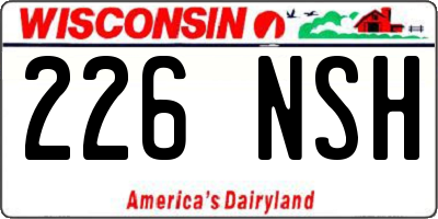 WI license plate 226NSH