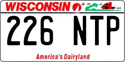 WI license plate 226NTP