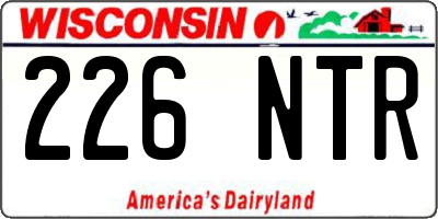 WI license plate 226NTR