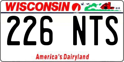 WI license plate 226NTS