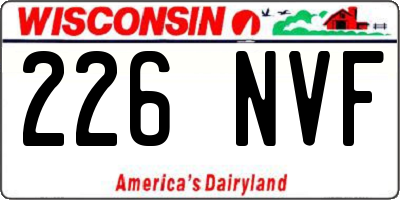 WI license plate 226NVF
