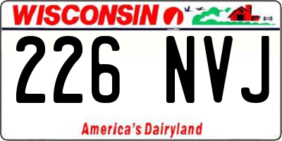 WI license plate 226NVJ