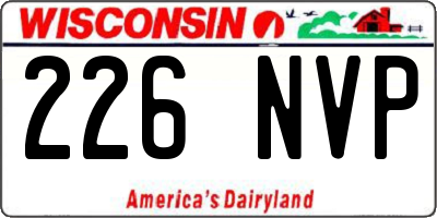 WI license plate 226NVP