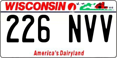 WI license plate 226NVV