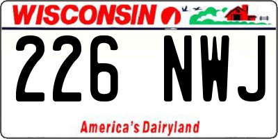 WI license plate 226NWJ